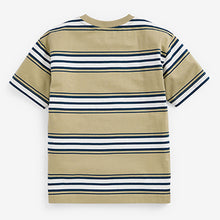 Load image into Gallery viewer, Muted Stripe 4 Pack Relaxed Fit Short Sleeve T-Shirts (3-12yrs)
