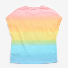 Load image into Gallery viewer, Multi Rainbow Ombre Sparkly Unicorn T-Shirt (3-12yrs)
