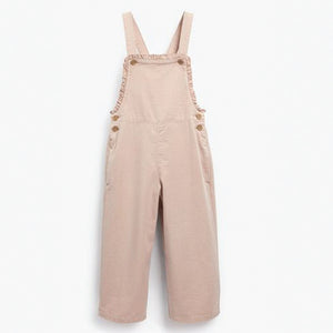 Pale Pink Frill Detail Dungarees (3-12yrs)