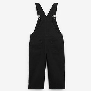 Black Denim Relaxed Dungarees (3-12yrs)