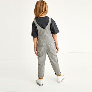 Grey Soft Cotton Dungarees (3-12yrs)