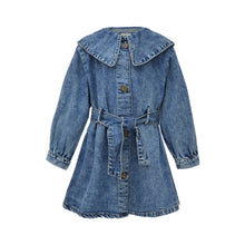 Load image into Gallery viewer, Fitted Col Denim Dresses (3-12yrs)
