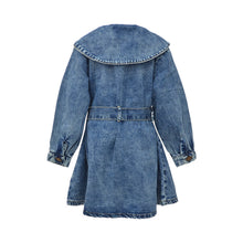 Load image into Gallery viewer, Fitted Col Denim Dresses (3-12yrs)
