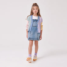 Load image into Gallery viewer, Blue Acid Wash Denim Pinafore (3-12yrs)
