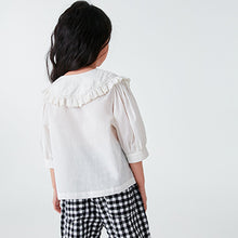 Load image into Gallery viewer, White Lace Trim Collar Blouse (3-12yrs)
