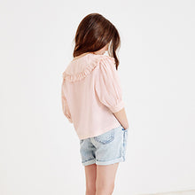 Load image into Gallery viewer, Pale Pink Lace Trim Collar Blouse (3-12yrs)
