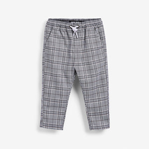 Blue Pull-On Check Trousers (3mths-5yrs)