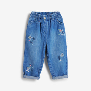 Bright Blue Paperbag Jeans (3mths-6yrs)