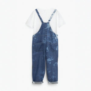 2 Tone Playsuit With White T-Shirt Set (3-16yrs)