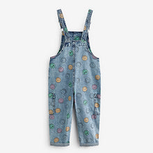 Load image into Gallery viewer, SmileyWorld License Slouchy Printed Dungarees (3-12yrs)
