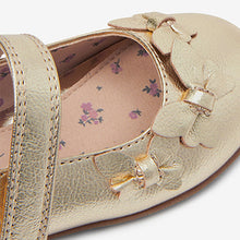 Load image into Gallery viewer, Gold Butterfly Mary Jane Shoes (Younger Girls)

