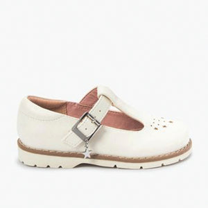 White Star Charm T-Bar Shoes (Younger Girls)