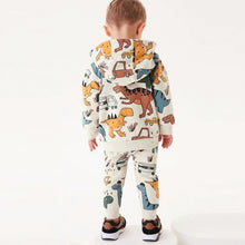 Load image into Gallery viewer, Ecru White Dino All Over Print Jersey Sweat Top (3mths-5yrs)
