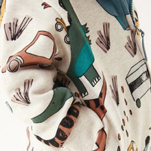 Load image into Gallery viewer, Ecru White Dino All Over Print Jersey Sweat Top (3mths-5yrs)
