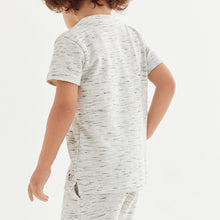 Load image into Gallery viewer, White Textured T-Shirt and Short Set (3mths-6yrs)
