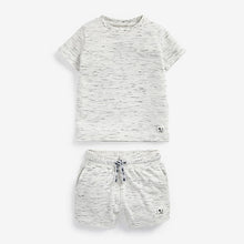 Load image into Gallery viewer, White Textured T-Shirt and Short Set (3mths-6yrs)
