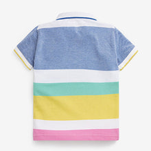 Load image into Gallery viewer, Rainbow Stripe Short Sleeve Polo Shirt (3mths-5yrs)
