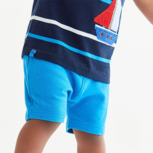 Load image into Gallery viewer, Navy Boat Character T-Shirt and Shorts Set (3mths-5yrs)
