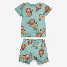 Load image into Gallery viewer, Blue Lion All Over Printed T-Shirt and Shorts Set (3mths-5yrs)
