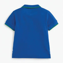 Load image into Gallery viewer, Cobalt Blue Farm Embroidered Pique Jersey Polo Shirt (3mths-4yrs)
