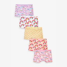 Load image into Gallery viewer, Pink/Orange/Lilac Character Shorts 5 Pack (2-12yrs)
