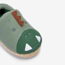 Load image into Gallery viewer, Green 3D Animal Cupsole Slippers (Younger Boys)
