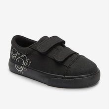 Load image into Gallery viewer, Black Smile Strap Touch Fastening Shoes (Younger Boys)
