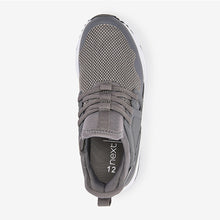 Load image into Gallery viewer, Grey Mesh Elastic Lace Trainers (Older Boys)

