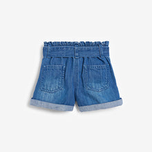 Load image into Gallery viewer, Bright Blue Denim Paperbag Short With Tie Belt (3mths-6yrs)
