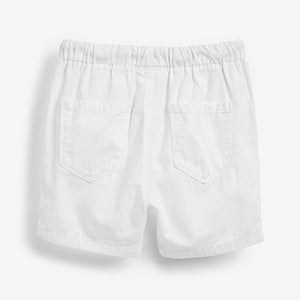 White Pull-On Shorts (3mths-5yrs)