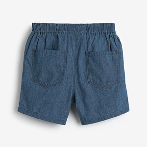 Blue/Navy/Stone 3 Pack Pull-On Shorts (3mths-5yrs)
