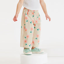 Load image into Gallery viewer, Ecru White Printed Pull-On Wide Leg Trousers (3mths-6yrs)
