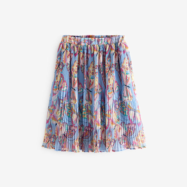 Multi Butterfly Print Midi Skirt (3-12yrs)