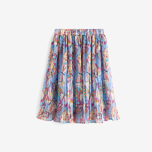 Multi Butterfly Print Midi Skirt (3-12yrs)
