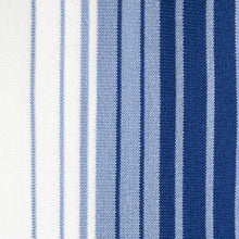 Load image into Gallery viewer, Ecru White/Blue Ombre Stripe Knitted Polo Shirt
