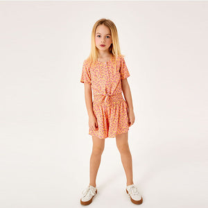 Pink/Yellow Lemon Printed Co-ord Set (3-12yrs)