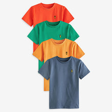 Load image into Gallery viewer, Multi Bright 4 Pack Stag Embroidered Short Sleeve T-Shirts (3-12yrs)
