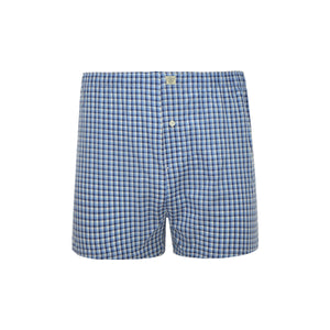 Blue Pattern Woven Pure Cotton Boxers 4 Pack