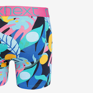 Bright Leaf Print A-Front Boxers 4 Pack
