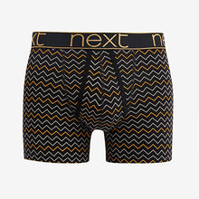 Load image into Gallery viewer, Black/Gold  A-Front Boxers 4 Pack
