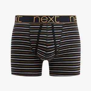 Black/Gold  A-Front Boxers 4 Pack