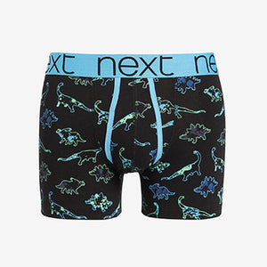 Black Dinosaur Print  A-Front Boxers 4 Pack