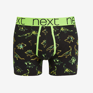 Black Dinosaur Print  A-Front Boxers 4 Pack