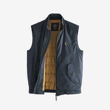 Load image into Gallery viewer, Navy Blue Shower Resistant Harrington Gilet
