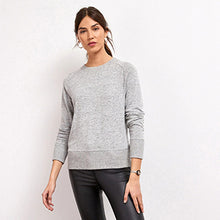 Load image into Gallery viewer, Grey Long Sleeve Cosy Lightweight Jumper
