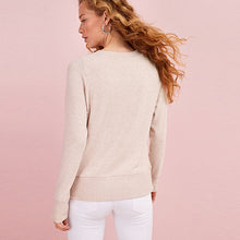 Load image into Gallery viewer, Blush Pink Long Sleeve Cosy Lightweight Jumper
