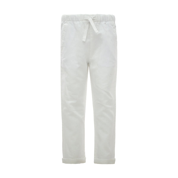 White Linen Blend Trousers (3mths-5yrs)