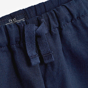 Navy Blue Linen Blend Trousers (3mths-5yrs)