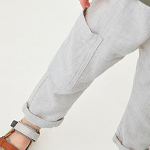 Load image into Gallery viewer, Stone Side Pocket Linen Bland Trousers (3mths-5yrs)
