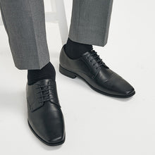 Load image into Gallery viewer, Black Slim Square Derby Shoes
